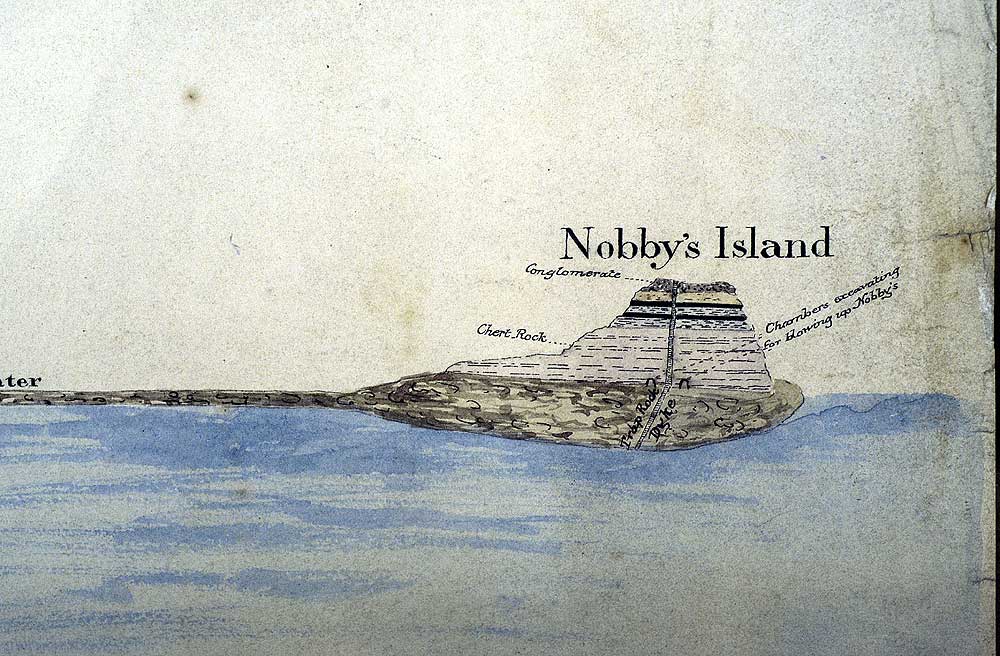 Stratigraphic sketch from Nobby's Island Newcastle to Burwood