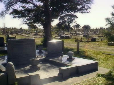 Another view of the gravesite